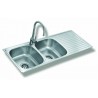 GLORIA PRACTIKA FINOX 304 ΝΕΡΟΧΥΤΗΣ 2 ΓΟΥΡΝΕΣ +ΠΟΔΙΑ 118x48x15x0.6mm (18-1933)