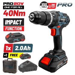 BORMANN Pro BBP3050 ΚΡΟΥΣΤΙΚΟ ΔΡΑΠΑΝΟΚΑΤΣΑΒΙΔΟ ΜΠΑΤΑΡΙΑΣ Brushless 20V, 40Nm, Li-Ion, ΜΕ 2 Ταχύτητες,1x2Ah & ΒΑΛΙΤΣΑ (078616)