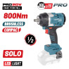 BORMANN Pro BBP5385 ΜΠΟΥΛΟΝΟΚΛΕΙΔΟ COMPACT BRUSHLESS ΜΠΑΤΑΡΙΑΣ 20V Li-Ion, 800Nm, SOLO (082187)