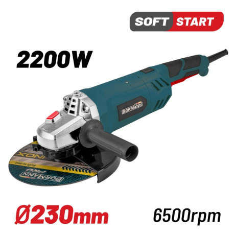 BORMANN BAG2200 ΓΩΝΙΑΚΟΣ ΤΡΟΧΟΣ 2200W 230mm (053521)