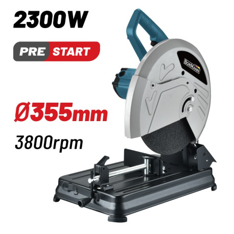 BORMANN BCS2030 ΔΙΣΚΟΠΡΙΟΝΟ ΜΕΤΑΛΛΟΥ 2300W, Φ355x3x25.4mm, 3800rpm, SOFT-START (054061)