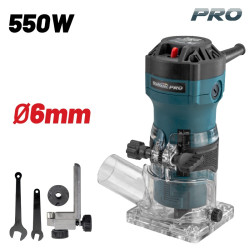 BORMANN PRO BRT6500 ΡΟΥΤΕΡ ΚΟΥΡΕΥΤΙΚΟ ΠΕΡΙΘΩΡΙΩΝ 550W,30000rpm,Φ6mm (066552)