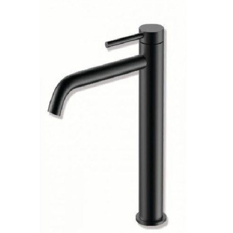 GLORIA GINI MAT BLACK ΜΠΑΤΑΡΙΑ ΝΙΠΤΗΡΟΣ ΨΗΛΗ ΜΕ ΒΑΛΒΙΔΑ ΚΛΙΚ, ΥΨΟΣ 27cm, ΠΡΟΒΟΛΗ 16cm, ΥΨΟΣ ΡΟΗΣ 22cm (31-1010)