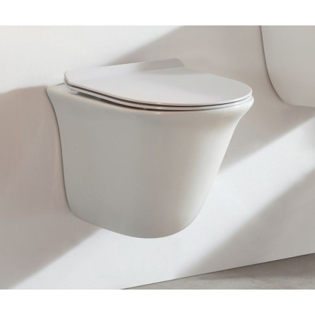 GLORIA TSAKPINA OVAL RIMLESS ΚΡΕΜΑΣΤΉ ΛΕΚΆΝΗ 47x36x36.5 ΜΕ ΚΆΛΥΜΜΑ SOFT CLOSE (77-0630)