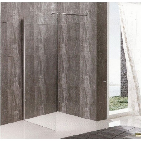 GLORIA PANEL ΤΖΑΜΙ ΔΙΑΦΑΝΕΣ 70x195h 8mm ME ΜΠΡΑΤΣΟ 76-136 cm (70-1604)