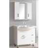 GLORIA LONG LIFE 80 ΠΑΓΚΟΣ MDF 80.5x47.5x82 ΛΕΥΚΟ ΜΕ ΝΙΠΤΗΡΑ ΚΑΙ FINO ΕΡΜΑΡΙΟ PVC 78x67x15 ΜΕ ΔΥΟ ΦΩΤΑ (56-3004 27-3004 15-0010)