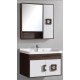 FANNISI RENT MODERN SET-185 BIANCO - WENGE ΕΠΙΠΛΟ ΜΠΑΝΙΟΥ PVC ΜΕ ΝΙΠΤΗΡΑ ΚΑΙ ΚΑΘΡΕΦΤΗ 80x48cm (081059)