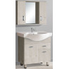 GLORIA LONG LIFE 70 ΠΑΓΚΟΣ MDF 70x46X82 BEIGE ΜΕ ΝΙΠΤΗΡΑ ΚΑΙ FINO ΕΡΜΑΡΙΟ PVC (36-3003 17-3003 36-0008)
