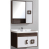 GLORIA HOTEL WENGE WHITE ΕΠΙΠΛΟ ΜΠΑΝΙΟΥ ΜΕ ΚΑΘΡΕΦΤΗ PVC ΚΑΙ ΝΙΠΤΗΡΑ 80x48cm (44-2130 17-2130 44-2137)