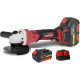 ΓΩΝΙΑΚΌΣ ΤΡΟΧΌΣ 18V L20 Seires BRUSHLESS ΜΕ 2 ΜΠΑΤΑΡΊΕΣ 4.0Ah ΚΑΙ ΒΑΛΙΤΣΑ STAYER AGBL2024 SET